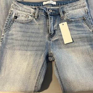 Kancan Mid Rise Boot Cut Jeans